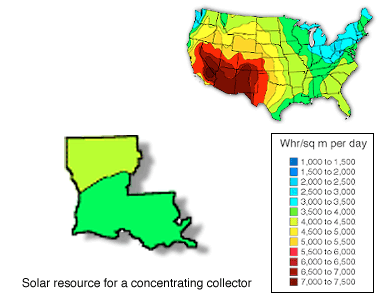 Louisiana Solar panel concentrator